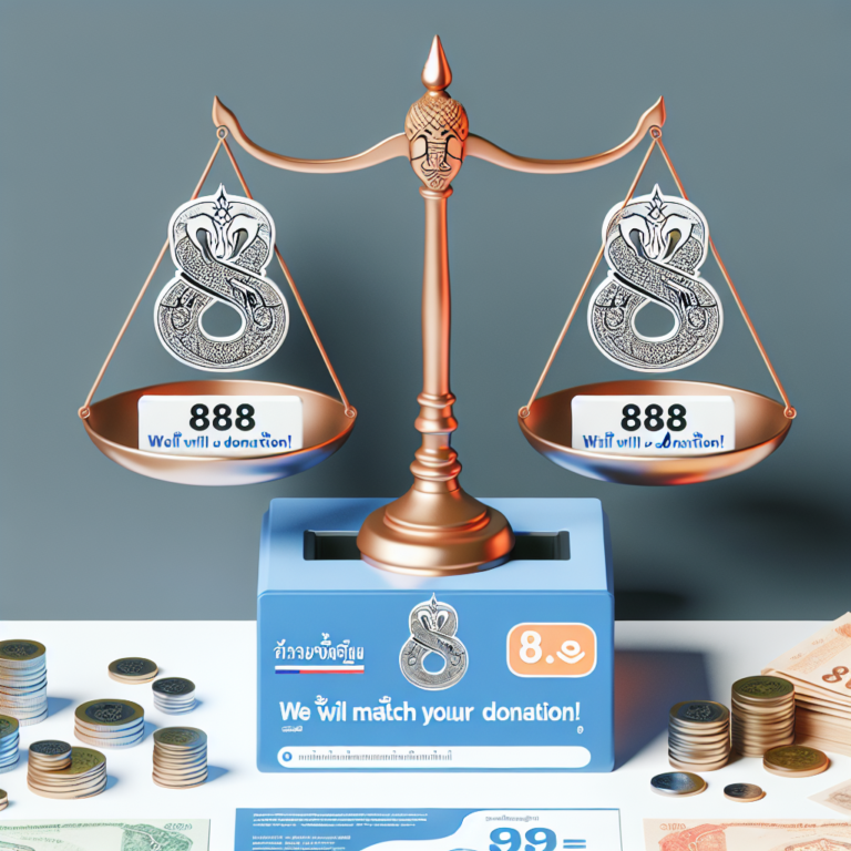 Thai888 Foundation will match you donation
